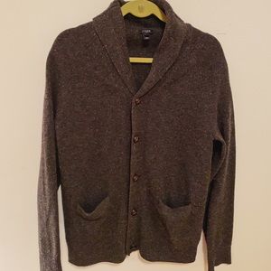 JCrew Grey Shawl Collar Sweater